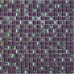 914 Мозаїка мікс фіолетовий-платина рифлена-платина
