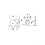 M1310002U IDOL підвісний унітаз із сидінням Duroplast Soft Close 