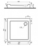 XBK0680 SIMPLO Поддон 80(квадрат.)