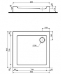 XBK0690 SIMPLO Поддон 90(квадр.)